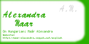 alexandra maar business card