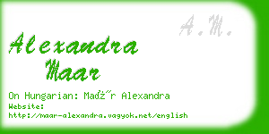 alexandra maar business card